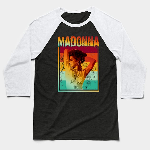 Madonna | Retro Baseball T-Shirt by Aloenalone